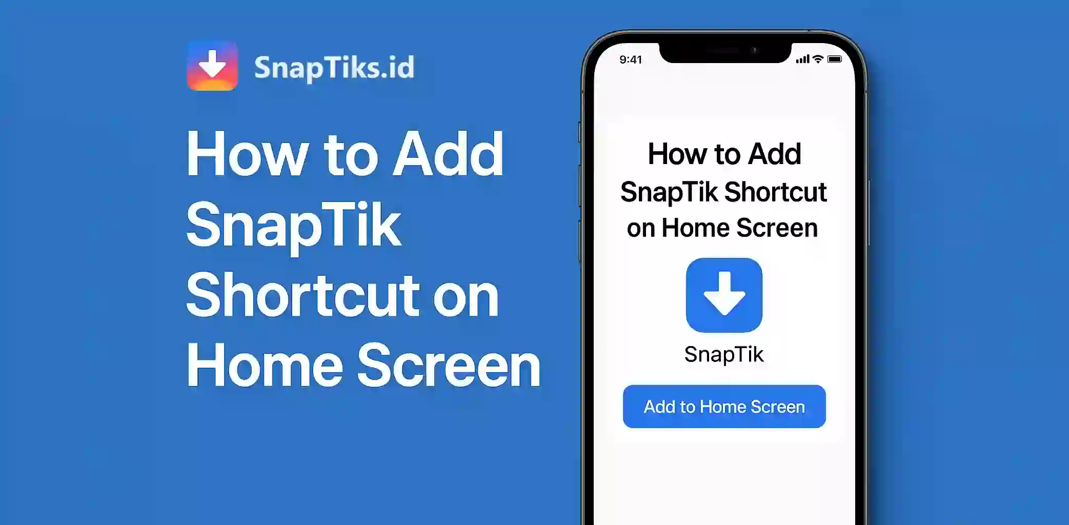 How to Add SnapTik Shortcut on Home Screen