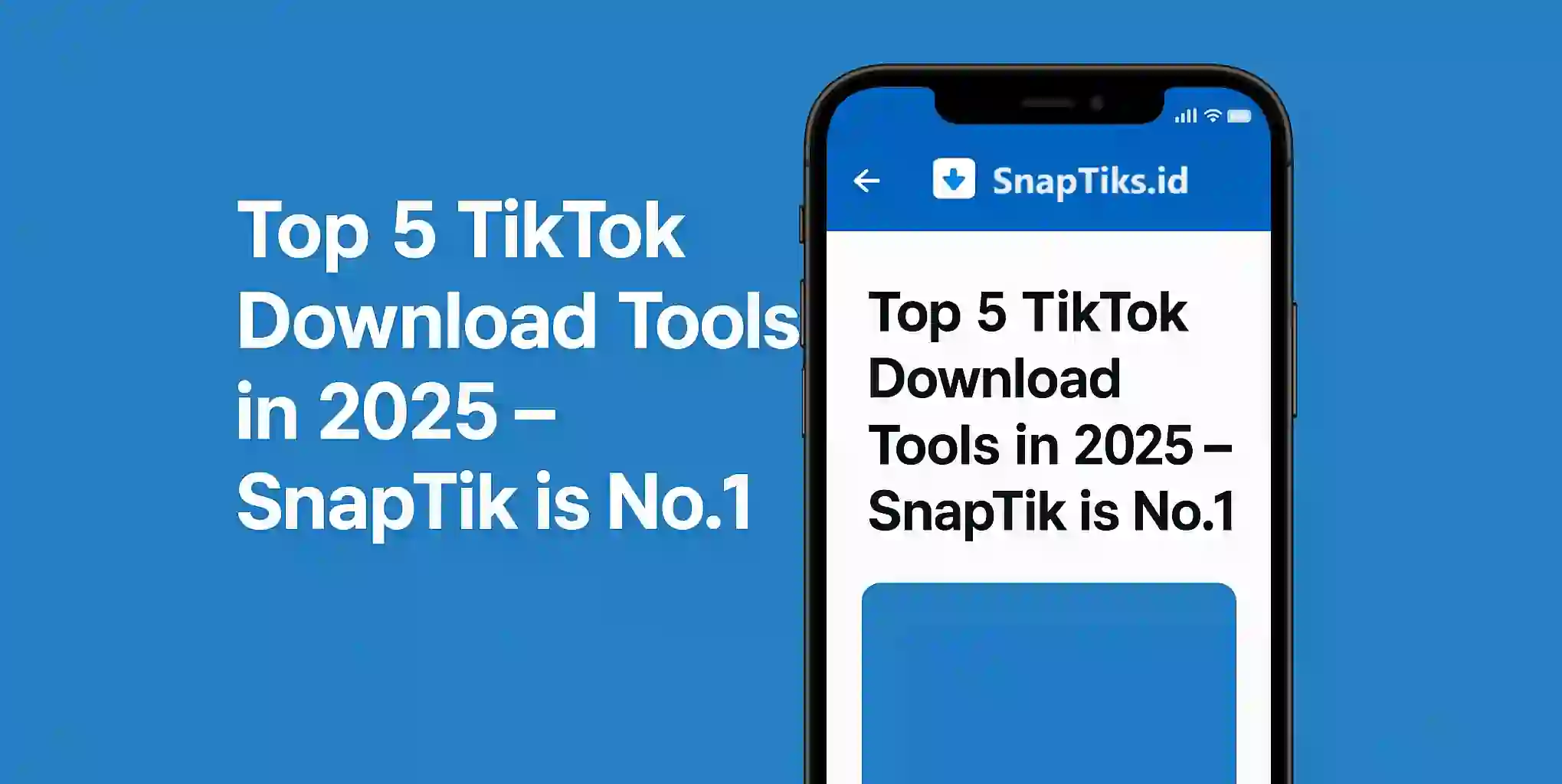 Top 5 TikTok Download Tools in 2025 – SnapTik is No.1